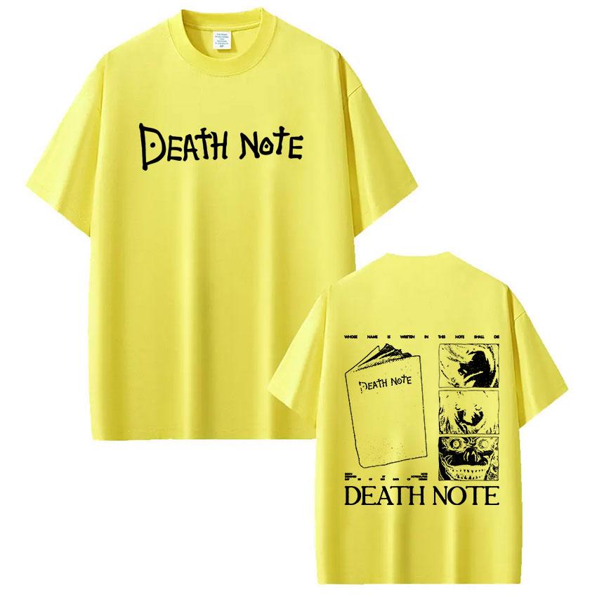 Anime Death Note Ryuk Yagami Light LLawliet T Shirts Unisex Women Cotton Casual Tee Shirt Fashion Short Sleeve Tshirts Streetwear