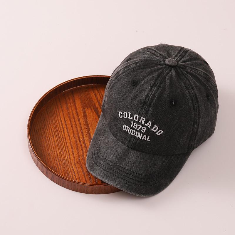 

Embroidery Letter Children Baseball Cap Fashion Retro Kids Duck Tongue Hat 2-8Year Boys Girls Duckbill Caps Outdoor Baby Visors 52-54cm fit 2-8Y чорний