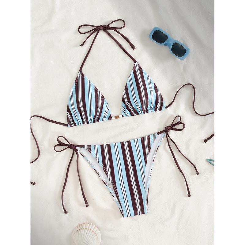 

Сексуальные бикини в полоску женский купальник женский купальник для плавания купальные костюмы комплект бикини пляжная одежда купальщик в бассейне M синий
