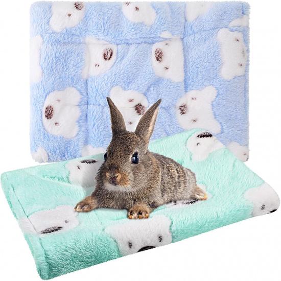 Jetec 2 Pieces Guinea Pig Bed Rabbit Bed Small Animal Hamster Warm Mats Winter Warm for Bunny Hamster Squirrel Hedgehog Chinchilla Small Animal