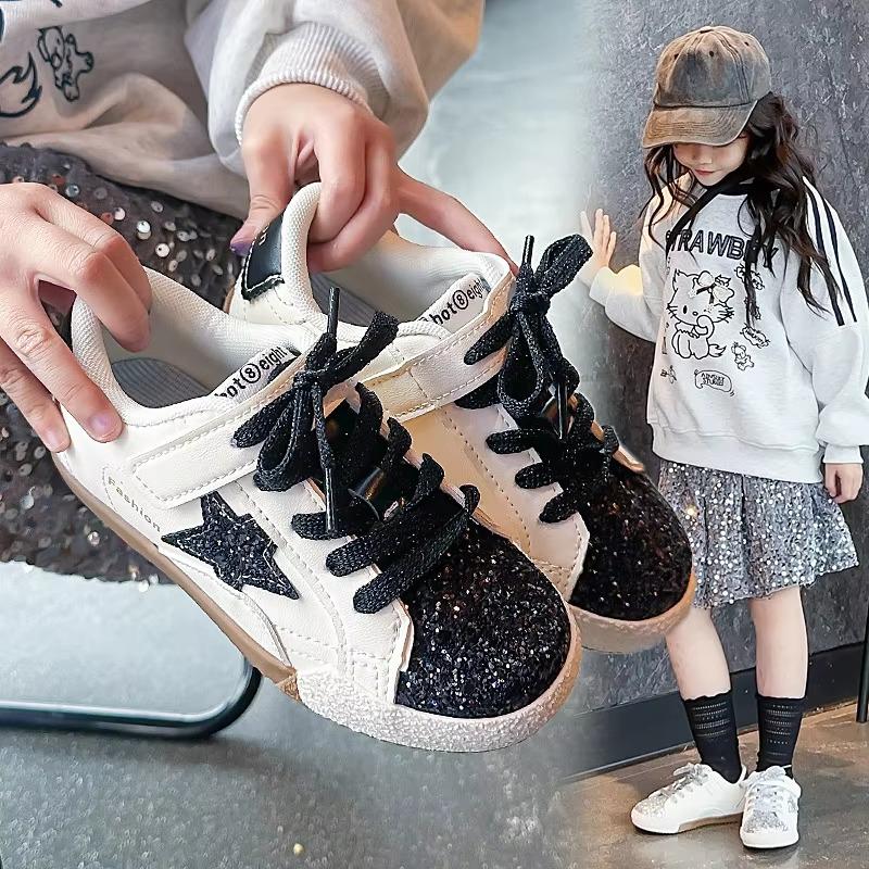 Girls' Shoes Spring Casual Versatile Little Girls Star Sneakers Spring Autumn Children's Sports Kids Shoes