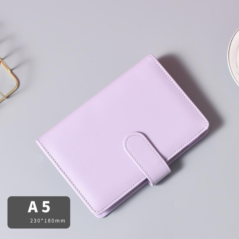 Customized Planner Diary Notebooks A5 A6 A7 Ring Binder Budget Pu Leather Binder Clip Notebook