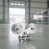 Schiebetorrolle 304 Edelstahl Doppelrad 360 Grad drehbarer Träger