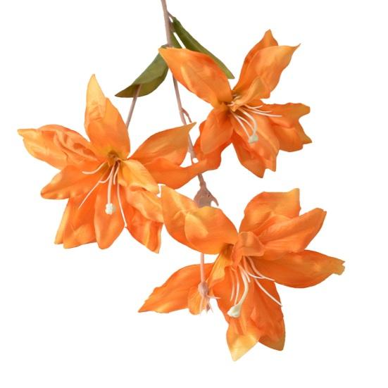 3 Heads Artifical Lily Flowers Full Blooms Fake Real Touch Flower Bouquets for Wedding Party Decor Home Table Centerpiece