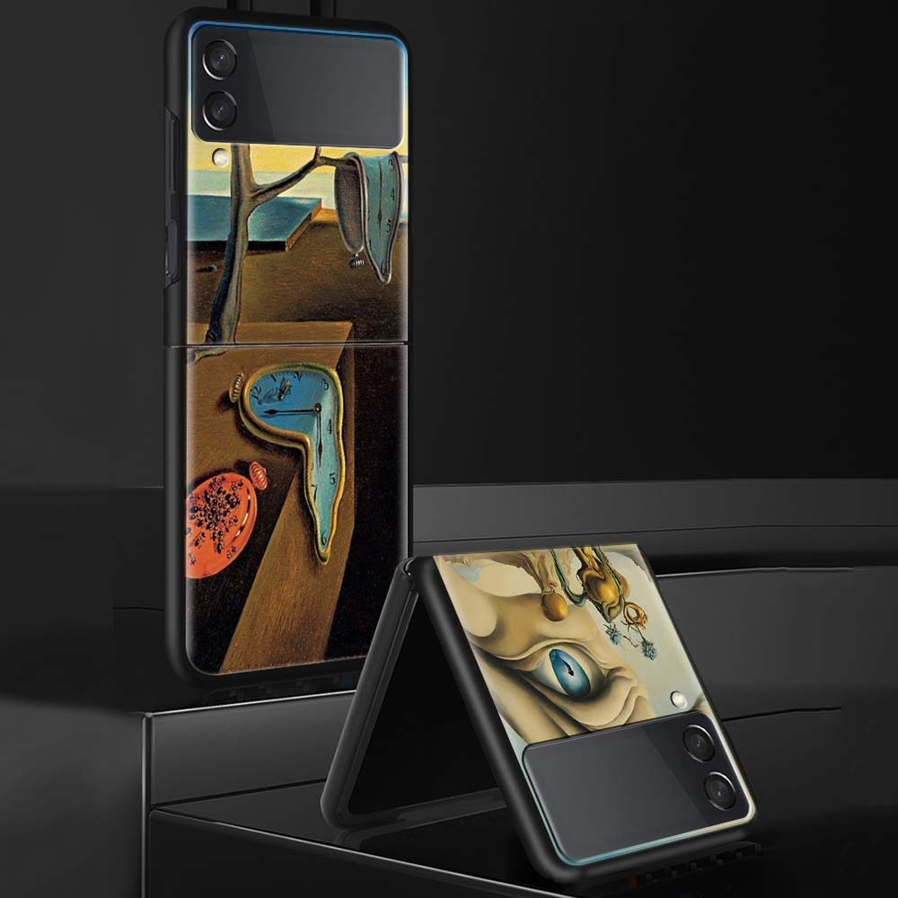 Salvador Dali Art Phone Case For Samsung Galaxy Z Flip 7 6 5 4 3 5G Shockproof Cover Z Flip7 Flip6 ZFlip5 Flip3 Flip4 Luxury She