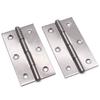 Mcredy Garage Door Hinge 2.7" Silver Stainless Steel Kitchen Cabinet Hinges Box Hinges with Screws for Living Room Bedroom Office, 2-Pack