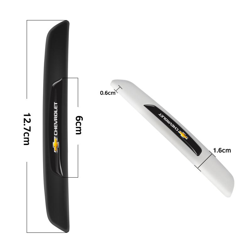 AABHF1 4Pcs Rubber Anti-Collision Strip Car Door Rearview Mirror Protector Stickers For Chevrolet Z71 Aveo Impala Lacetti Malibu Sail