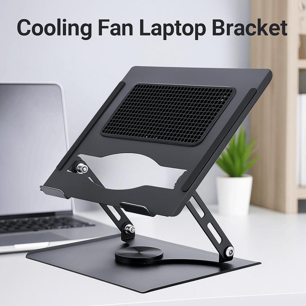 Foldable Cooling Fan Laptop Bracket 360 ° Rotatable Tablet Radiator Bracket  Office/Home Use