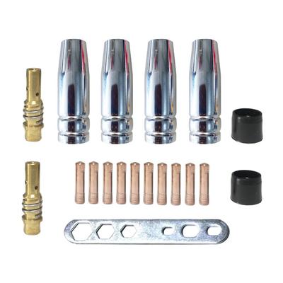 19 pezzi 15AK consumabili per torcia di saldatura punte 0.8mm/1.0mm/1.2mm supporto punta ugello gas MIG MAG M6