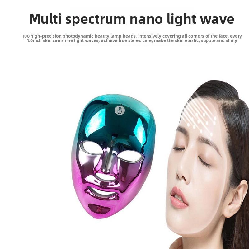 LED Charging Model Touch Mask Instrument Seven-color Spectrometer Color Light Photon Skin Rejuvenation Instrument Beauty Mask Beauty Instrument