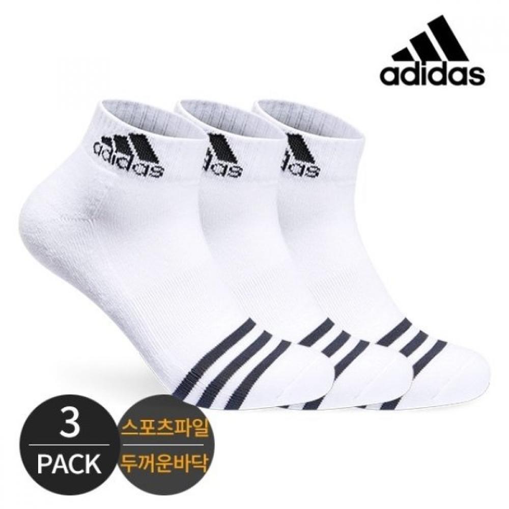 

Adidas Golf Men s Sports Pile Front Three line Ankle Socks 3P WH