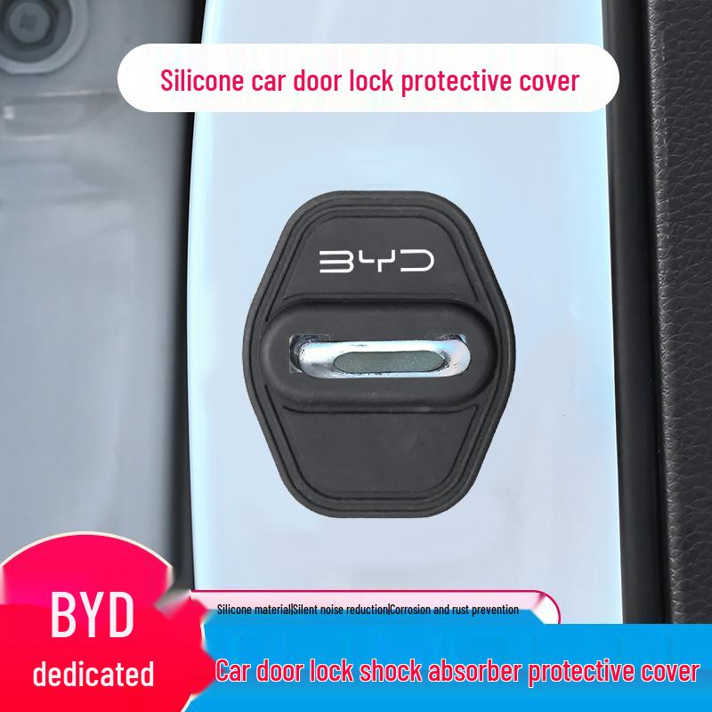 

BYD Seagull Car Door Latch Silicone Cover: Noise Reduction, Shock Absorption, Anti-Rust, Decorative.