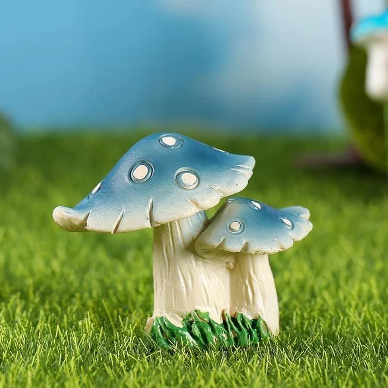Simulated Mushroom Ornament Cute Mushroom Micro Landscape Decoration Gardening Decoration Resin Craft Bonsai DlY Plant Ornament