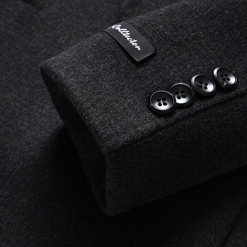 Yalu EY Men's Plaid Wool Blend Down-Lined Coat