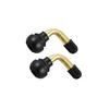 Motorcycle Air Valve Set (2 pieces) L-shaped Rubber Tubeless Valve, Snap-in Type PVR-70, for Scooters, Motorcycles, and Small Wheel Bikes. Durable