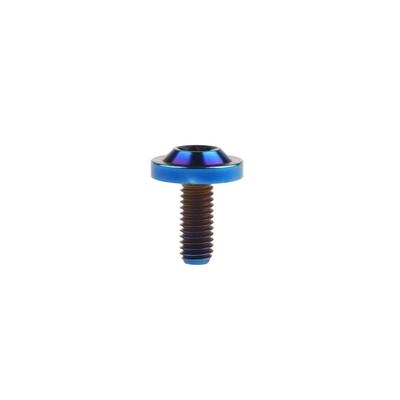 4 PCS Titanium Bolts M6X10 15 20 25mm Butterfly Lux Thick Head Screws for Motorcycle (Burn blue,15MM_M6)