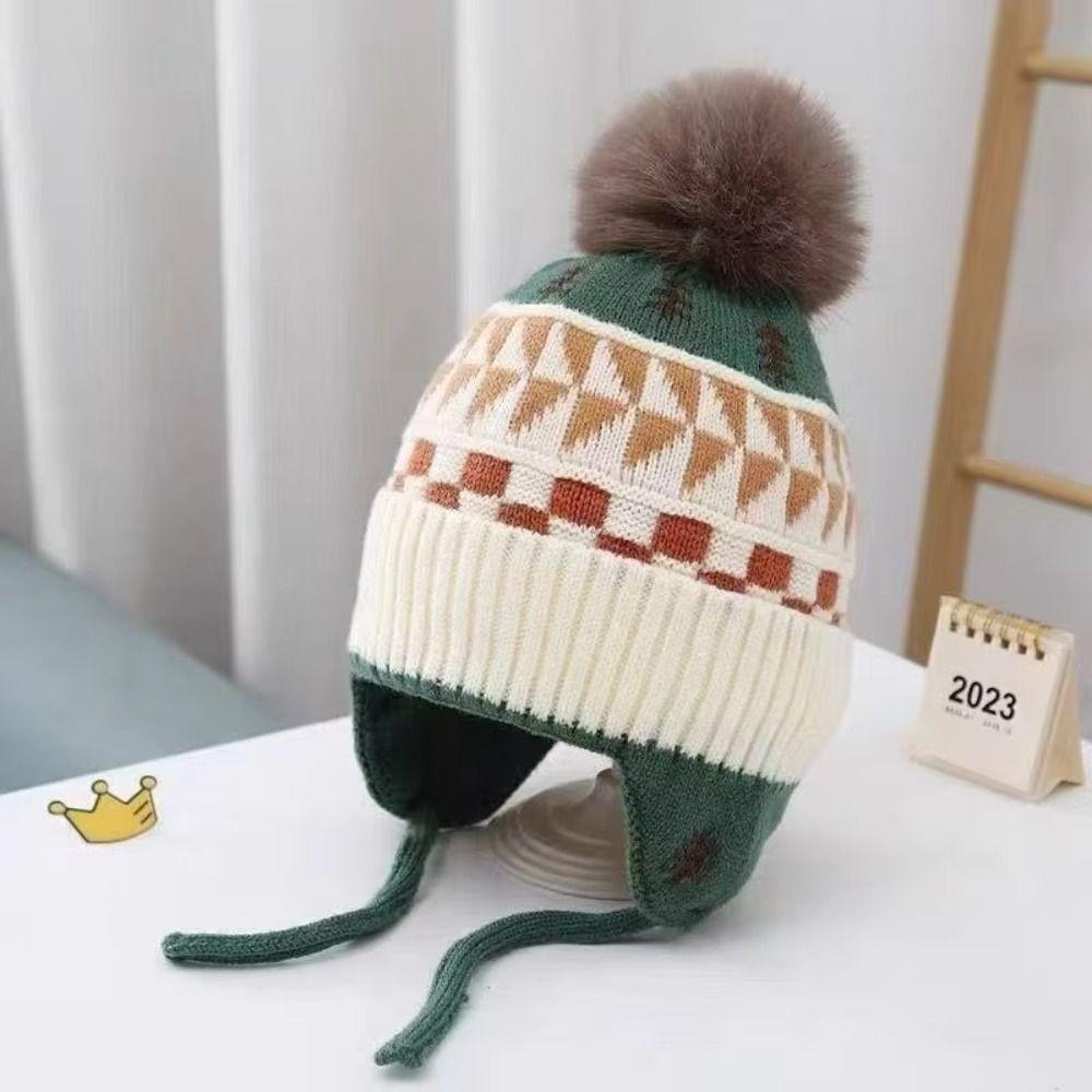 Ear Protection Baby Beanie Caps Soft Earflap Winter Hat Winter Warm Kids Knit Hat Toddler