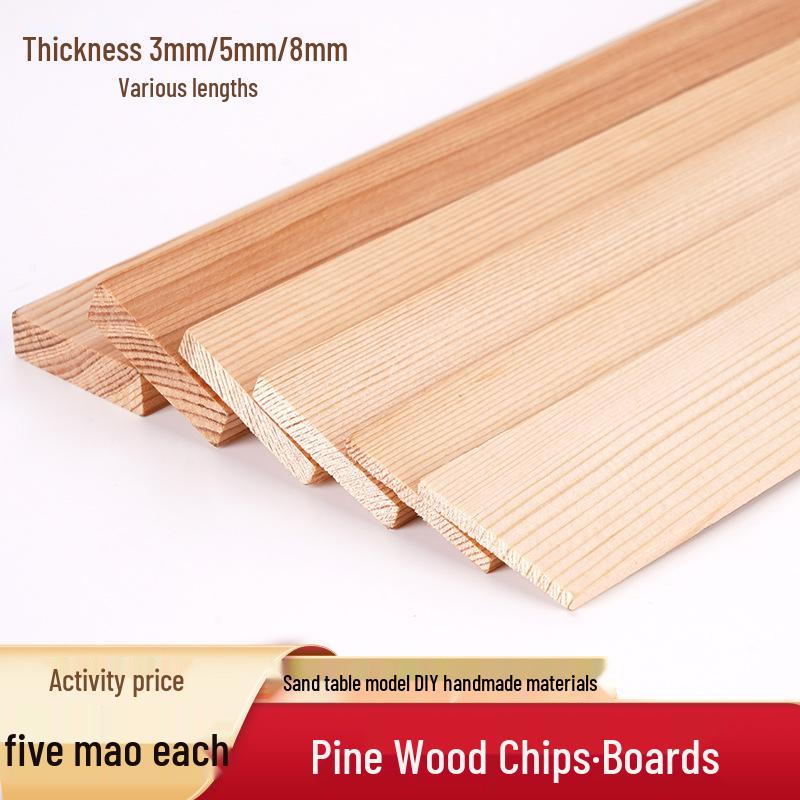 Pine Wood Strips and Chips for DIY Handmade Models
