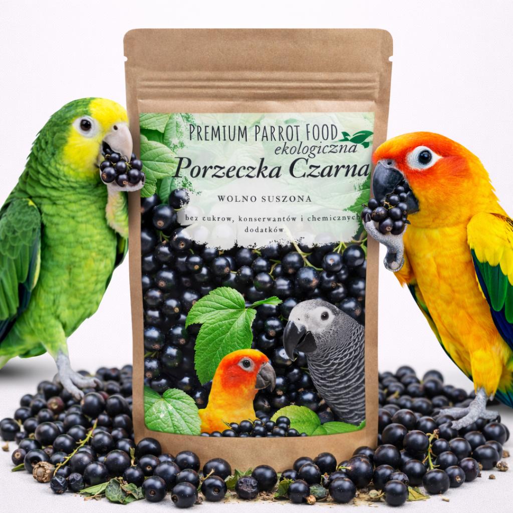 Premium Parrot Food - Ekologiczna Czarna Porzeczka - Dla Wszystkich Papug 100G