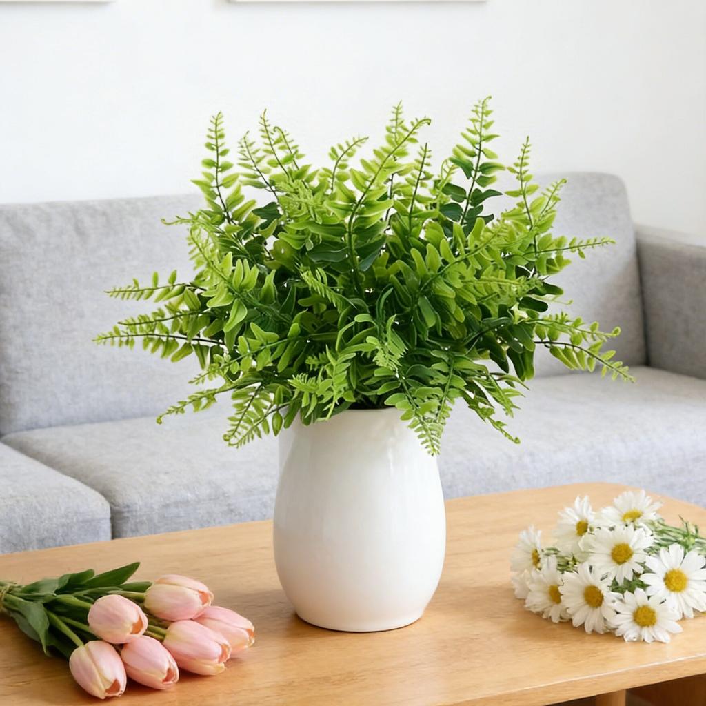 1/3pcs Artificial Plants Plastic Persian Fern Leaves Home Wedding Party Balcony Decora Flowers Arrangement Bridal Bouquet Gifts