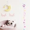 Cute Cartoon Height Sticker Unicorn Dinosaur Giraffe Wall Height Measuring Ruler Stickers For Kids Room Kindergarten Decor