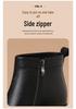 Red Dragonfly Women's Winter Leather Boots - Warm, Thick Sole, High-Top, Plus Velvet for Middle-Aged and Elderly