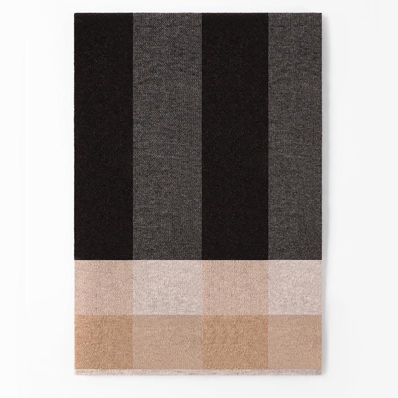 Genuine High-end Cashmere Men's Scarf Men's Winter Business Versatile Plaid Wool Warm Scarf Light Luxury