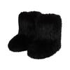 Women's Mid-Calf Snow Boots with Raccoon and Fox Fur