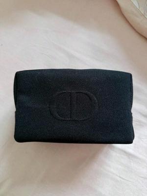 Borsa per Trucco Nera con Cerniera e Grande Capacità