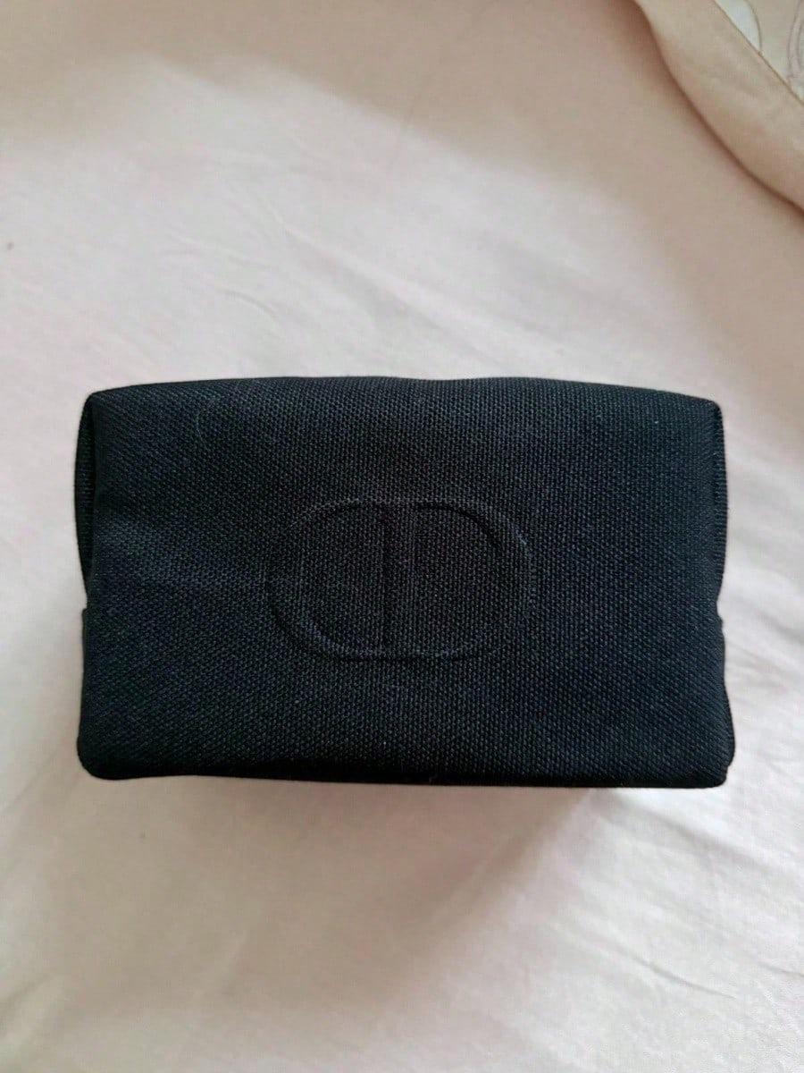 Dior Black Large-Capacity Zipper Makeup Bag
