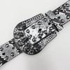 Cintura Unisex Y2K Teschio Strass con Borchie e Decorazioni Effetto Pelle di Serpente