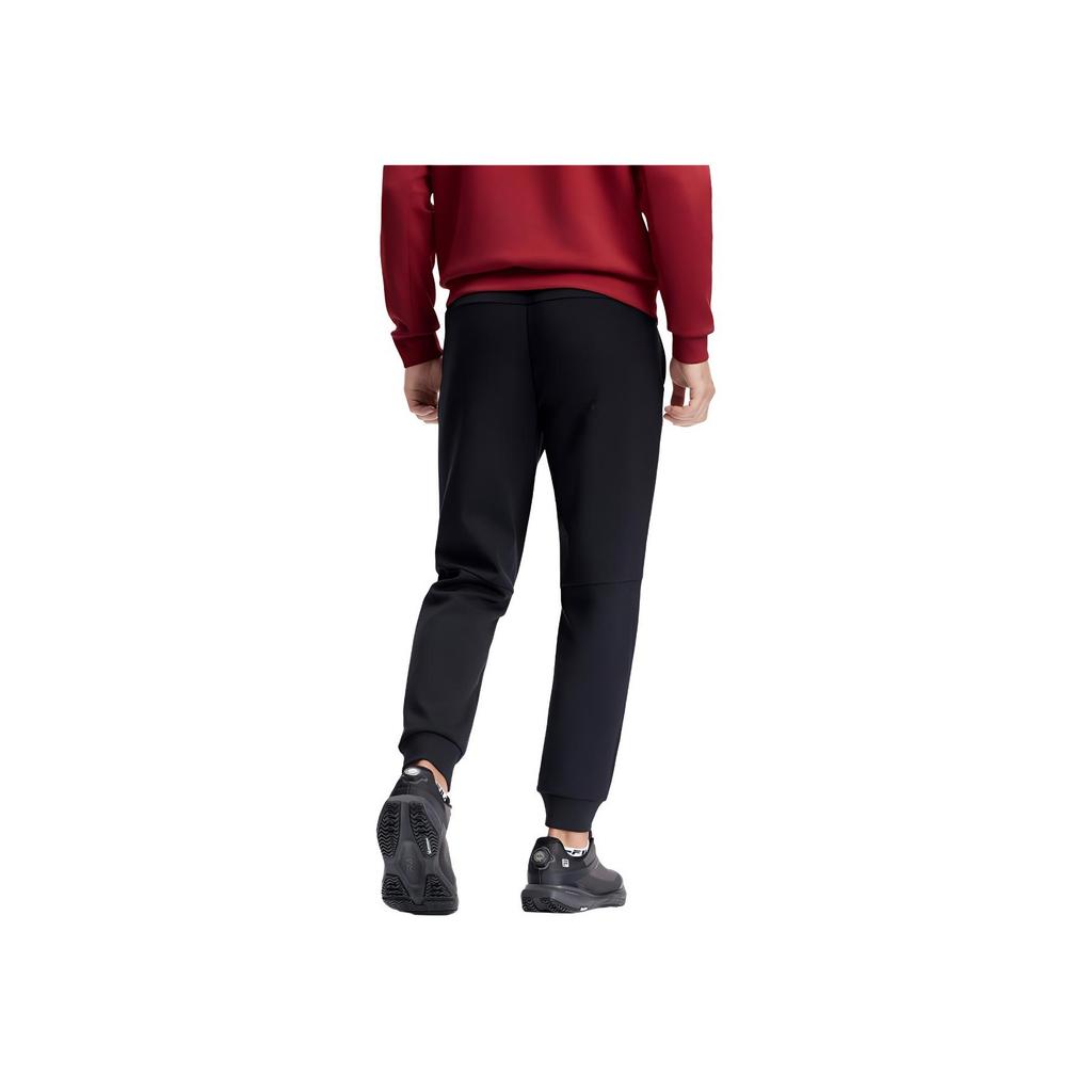 Fila Solid Color Fitness Tapered Stretch Knit Sports Pants Men Bottoms Deep-Black A11M411607F-BK