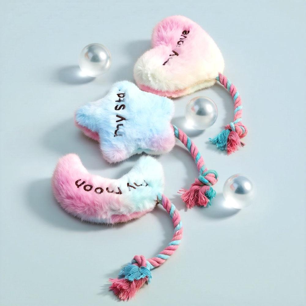 Heart-Shaped Knot Dog Toy - Durable Chew, Cartoon Squeaky, Molar Toy for Dogs & Cats, Pet Supplies