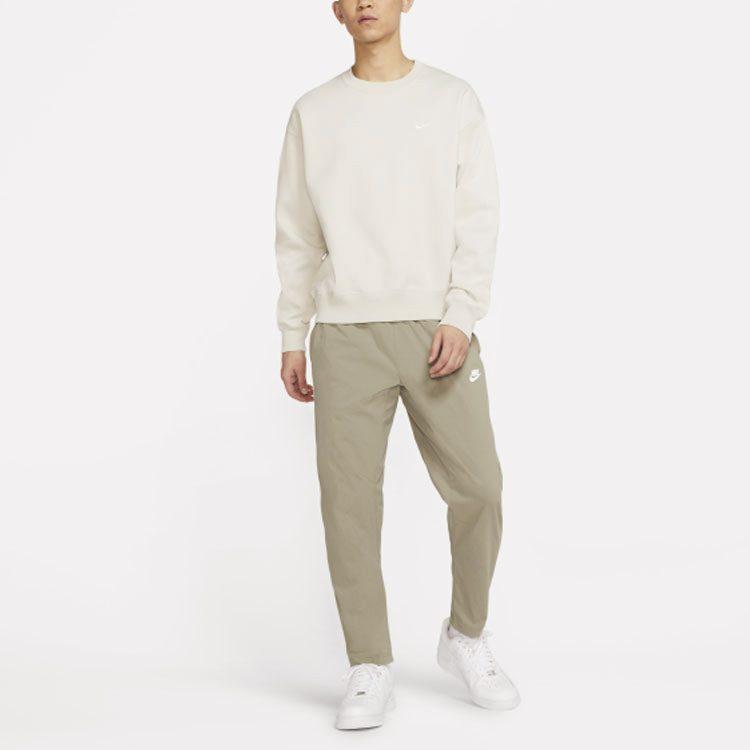 Nike Sweatshirts Men's Light Bone White Crew Neck Moderate Regular DA0318-072