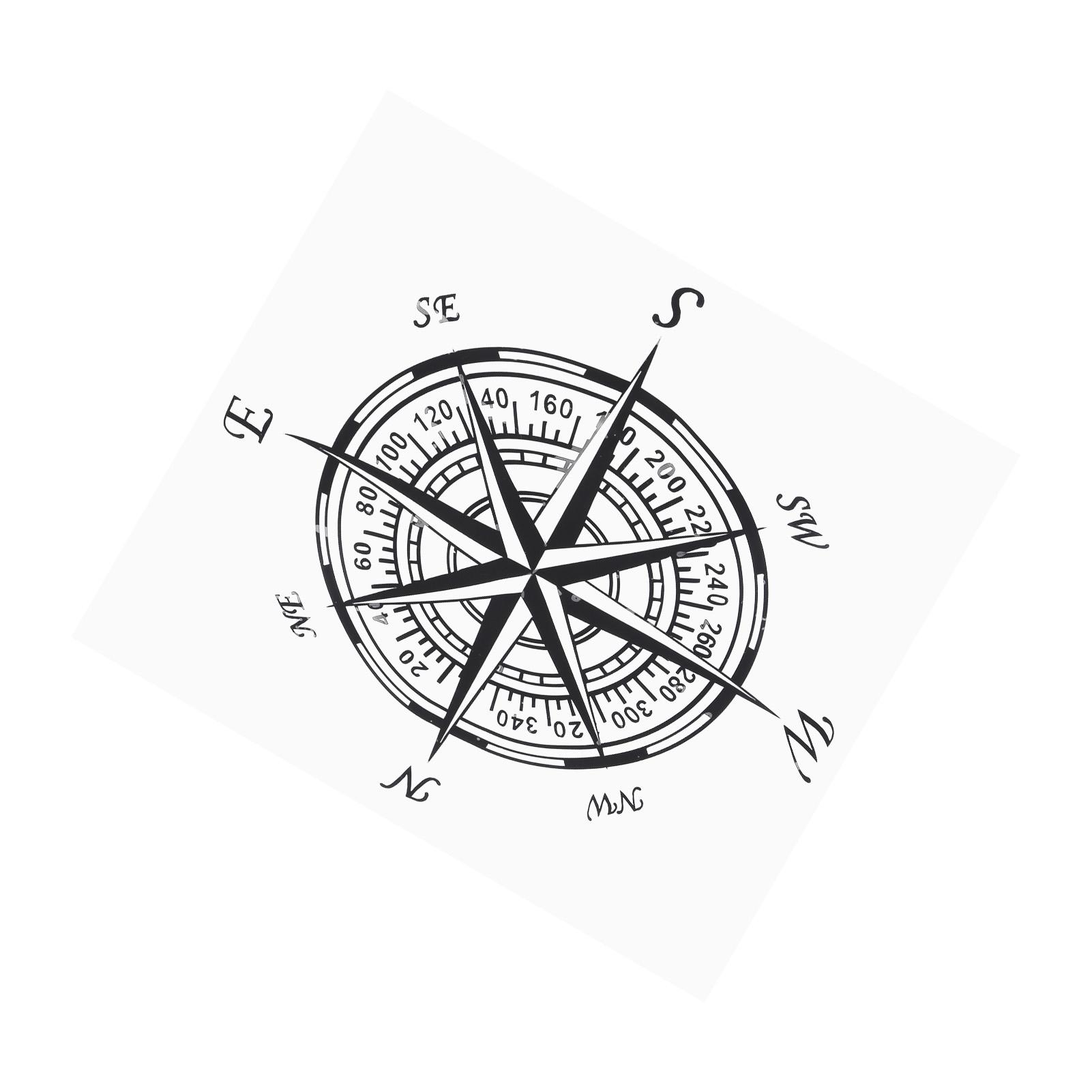 

Автомобильная наклейка Campass из водонепроницаемого ПВХ, 20x20 см, для универсального автомобильного украшения, белая чёрный