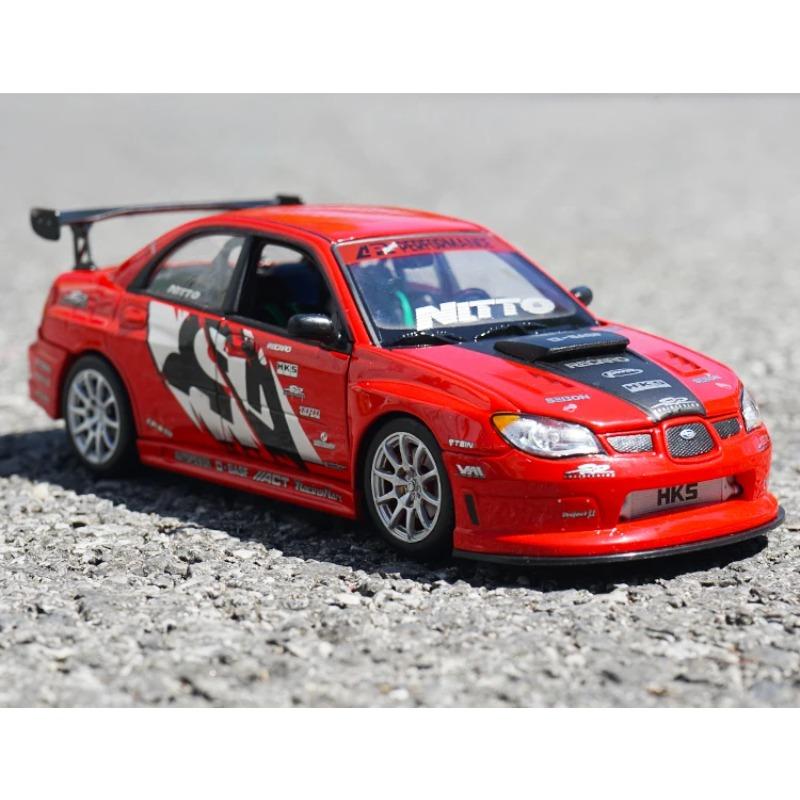 WELLY 1/24 APR Subaru Lmpreza Performance Alloy Car Diecasts & Toy Vehicles Car Model Miniature Scale Model Car Toy for Children