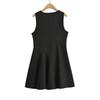 Fashion Style 2024 Autumn New Women's Clothing Easiest for Match Wide Swing round Neck Sleeveless Mini Dress 8833707
