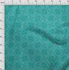 oneOone Cotton Flex Turquoise Green Fabric Running Stitch Floral Quilting Supplies Print Sewing Fabric By The Yard 40 Inch