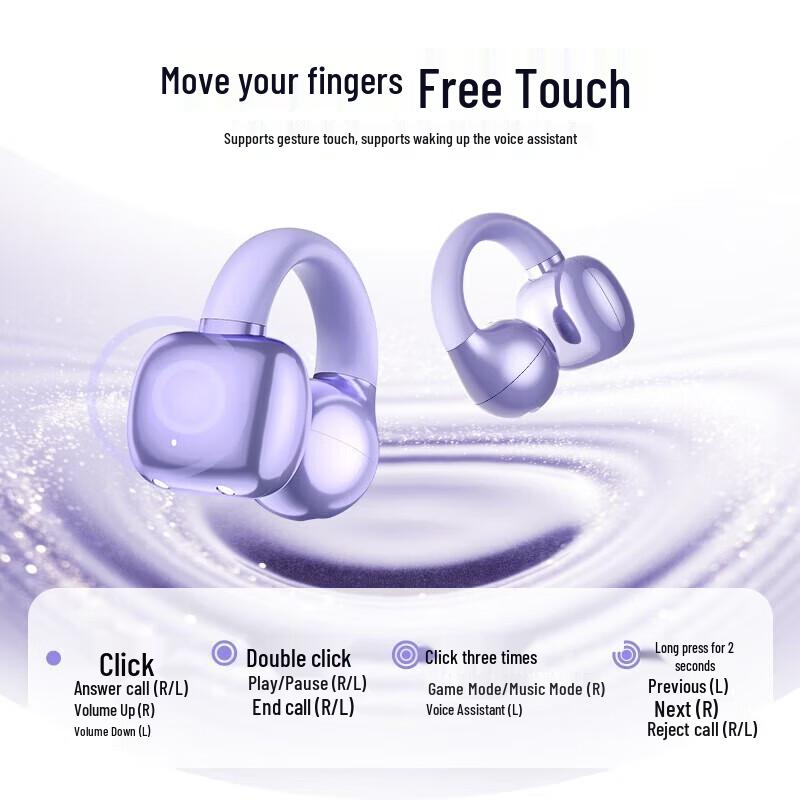 Newsmy S7 AI Smart Bluetooth Ear-clip Sports Earphones