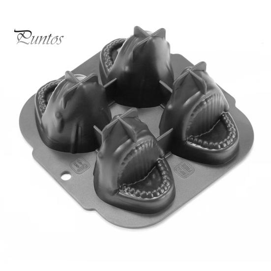 

Shark Ice Cube Tray 3D Silicone Shark Ice Molds Novelty Shark Shape Mold for Whiskey Cocktails Juice Party Chocolate Making сірий