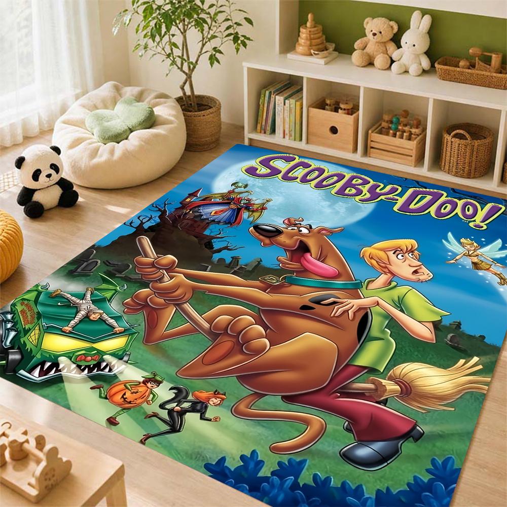 Scoobydoo Spooky Mystery Adventure Indoor Rug Nonslip Easyclean Carpet For Entryway Hallway Balcony Home Party Decor New Year Gift