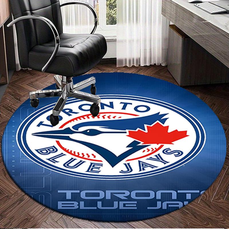 Toronto Jays Round Rug for Livingroom,Bedroom, Palyroom, Chair Rug, Area rug, Circle Carpet, Large Size Fan Christmas gift