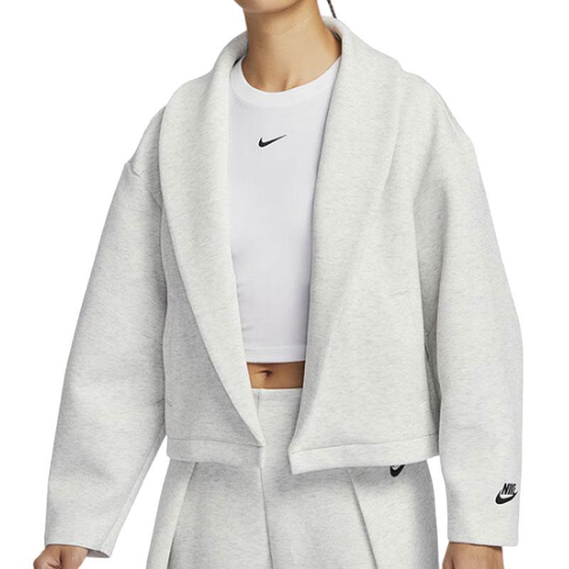 Nike Sportovní oblečení Tech Fleece Stylová Všestranná Pohodlná Bunda s dlouhým rukávem Dámské bundy Bílá HJ0970013