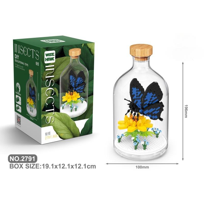 

Строительные блоки из насекомых Бабочка Жук Орел Строительные блоки из крошечных частиц Подводные существа Украшения Игрушки