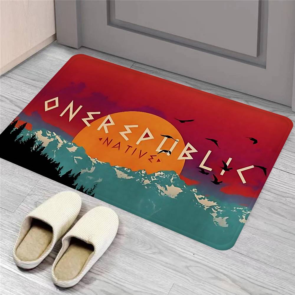 Pop Rock Band O-Onerepublic Floor Mat INS Style Soft Bedroom Floor House Laundry Room Mat Anti-skid Household Carpets