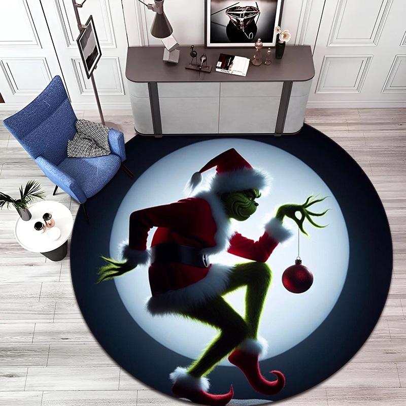 American Christmas Comedy How the Grinch Stole Christmas carpet Household goods decoration anti slip home table and chair mat aisle door mat carpet 25