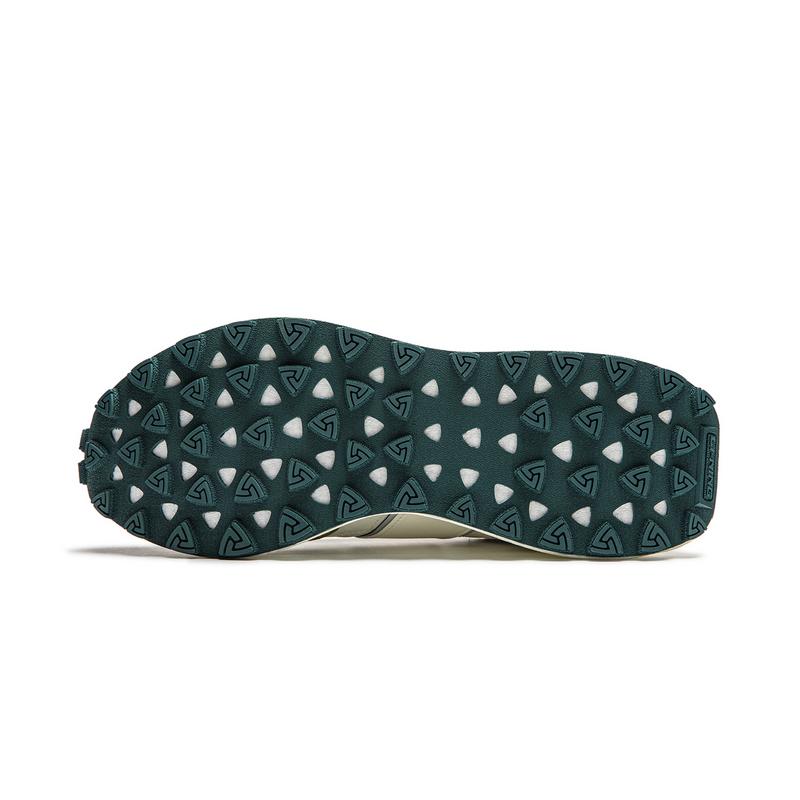 Li Ning Light Boat Odblaskowe Modne Niskie Codzienne Buty Unisex Codzienne Buty Białe Zielone AZGU081-5