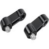 NICECNC Black Universal 2PCS Threaded 10mm Stem Mirror Mount Risers Extenders Adapters(Right-Hand!) Compatible with Motorcycle,Dual