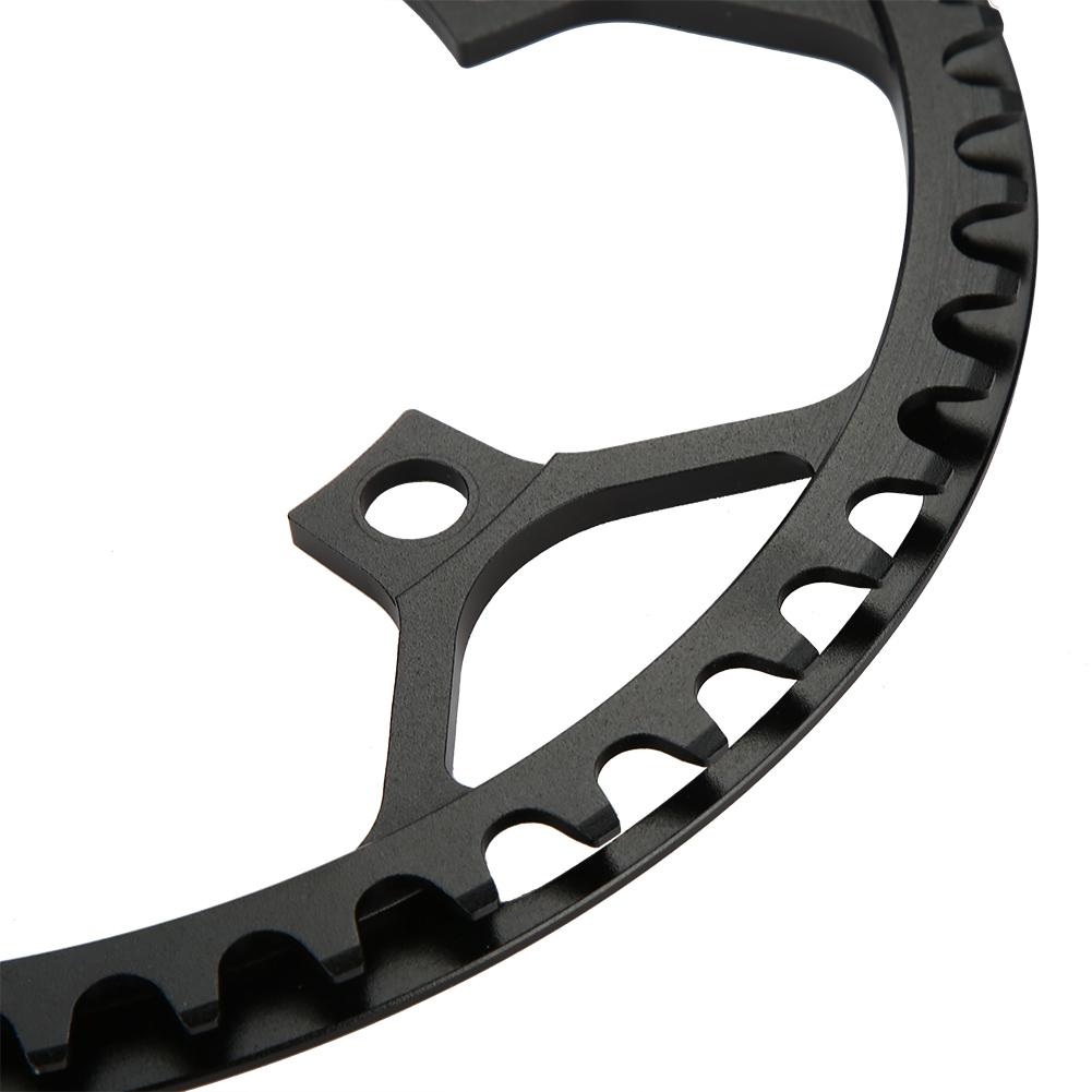 53T CNC Aluminum Alloy Mountain Bike Single Crank Chain Repair Parts (Black)