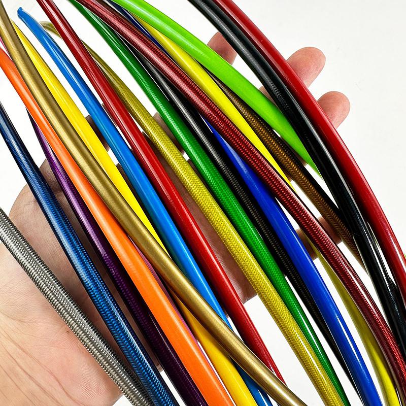1M~10M Motorcycle Braided Stainless Steel Nylon Brake Pipe Line Hose Brake Line Gas Oil Fuel Tube Pipe Racing Brake Hose